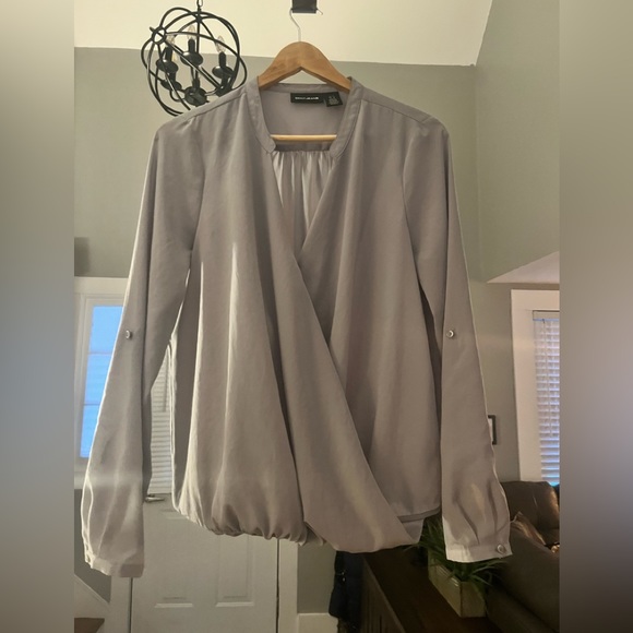 DKNY grey blouse M - Picture 3 of 8